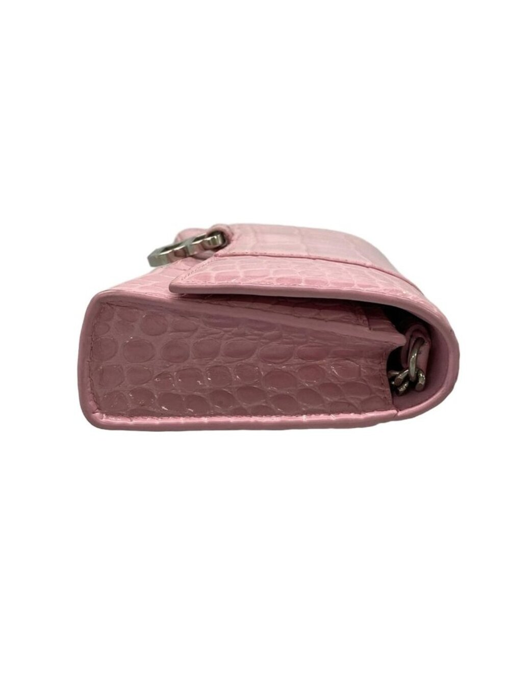 Balenciaga Wallet Hourglass Pink Chain Embossed Leather - Picture 10 of 13